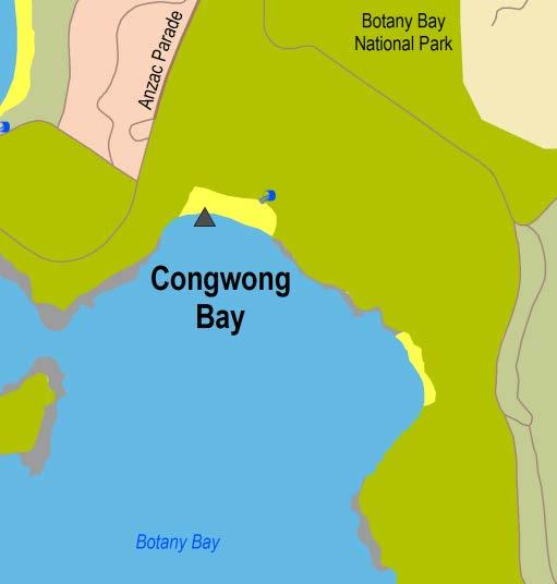 Sydney Region Southern Sydney (Sutherland and Southern Harbours) Congwong Bay Beach Suitability Grade: VG. Congwong Bay is near the mouth of Botany Bay and is backed by the Botany Bay National Park.
