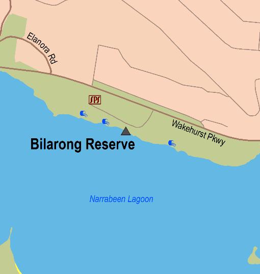 Sydney Region Northern Sydney (Pittwater to Manly) Bilarong Reserve Beach Suitability Grade: P Bilarong Reserve is located on the northern shoreline of Narrabeen Lagoon.