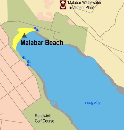 Sydney Region Central Sydney (Bondi to Little Bay and Sydney Harbour) Malabar Beach Beach Suitability Grade: P.