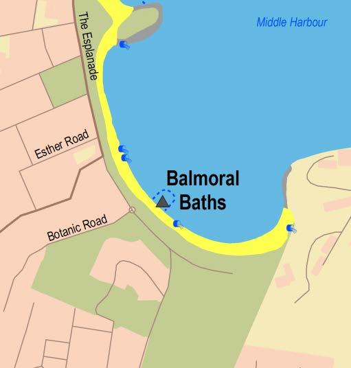 Sydney Region Central Sydney (Bondi to Little Bay and Sydney Harbour) Balmoral Baths Beach Suitability Grade: G.