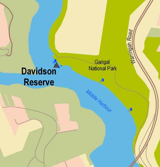 Sydney Region Central Sydney (Bondi to Little Bay and Sydney Harbour) Davidson Reserve Beach Suitability Grade: P.