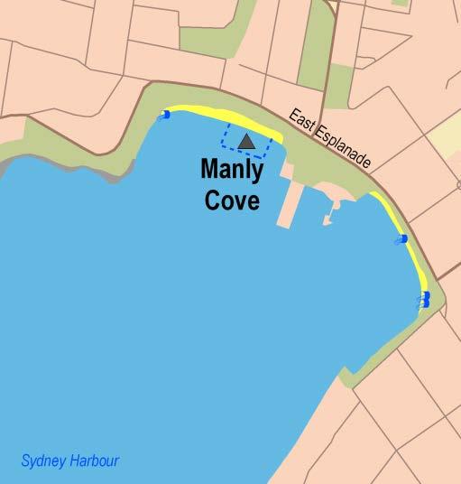 Sydney Region Central Sydney (Bondi to Little Bay and Sydney Harbour) Manly Cove Beach Suitability Grade: G.