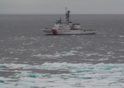 ALEX HALEY underway with sea ice Patrol Goals
