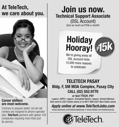 10 MAY TRABAHO DITO TUESDAY, NOVEMBER 29, 2011 CALL POEA 24-HOUR HOTLINES 722-1144 or 722-1155 WANTED: FOR US FOOD MANUFACTURING COMPANY Asst. Production Manager Hands On Asst.