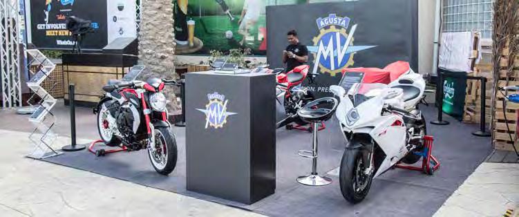 With a great display of five motorbikes,