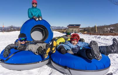 With chutes up to 700 feet in length, all ages can enjoy an exhilarating ride. Our tubing area is serviced by a carpet conveyer, which transports riders quickly to the top!