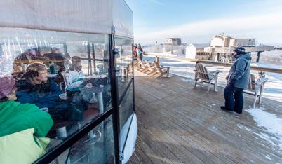 Dining Options 5506 Ride the chairlift to the highest indoor/outdoor sky bar and restaurant east of the Mississippi.