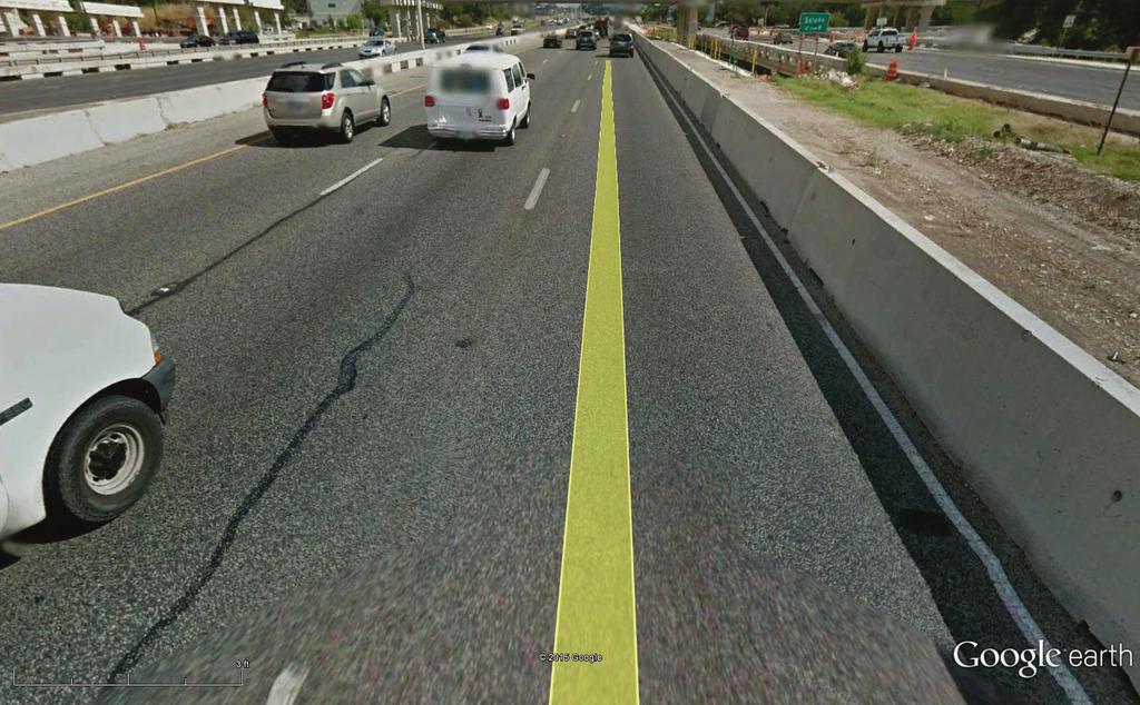 Figure 19. Street View of Site with Narrowest Right Shoulder Width.