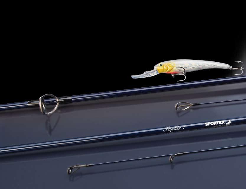 SPORTEX SAPHIR Spinning rods Slim, light, with powerful action The new SAPHIR rod series fulfils the highest requirements of modern rod building.