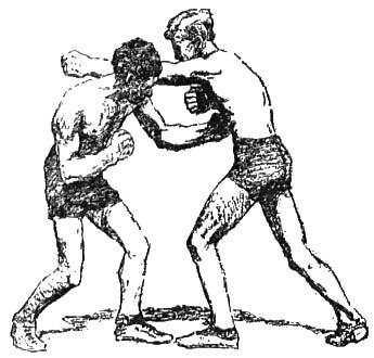 This punch gets the full weight of the body behind it, and when landed cleanly on the point of the chin or on the angle of the jaw, constitutes the knockout blow.