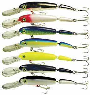 action of a jointed or broken back lure. The Jointed 30+ is by far the deepest diving jointed lure on the market.