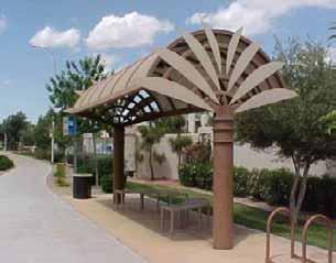 2.3 Designing for Transit Facilities Sheltered Transit Stop Design Sheltered Transit Stop Design In locations where transit stops occur, a sheltered area is preferred to protect passengers from sun