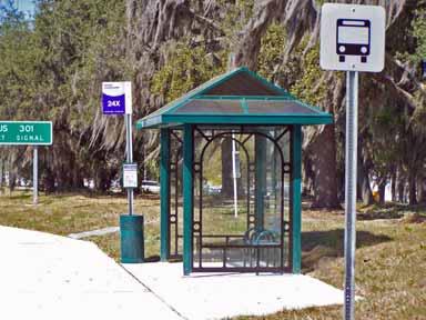 Design of transit stop should reflect the character and history of the surrounding community. 8. Materials used in construction should not obstruct views into or out of shelters. Figure 2.