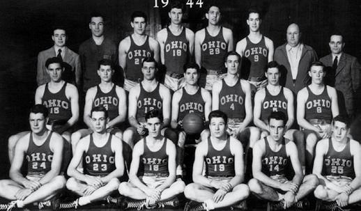 results by year 1944 Buckeyes Final Four/3rd Front row Floyd Griffith, Dick Davis, Dick McQuade, Tom Melziva, Ollie Fink and Oris Burley.