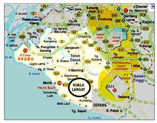 7 Rajah 1.3 : Lokasi Daerah Kuala Langat, Selangor 1.