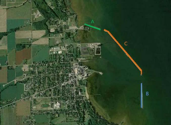 Project Description: Harbor Beach Harbor is a deep draft commercial harbor with three breakwaters totaling approximately 7,900 feet in length.