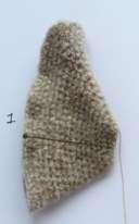 LittleOwlsHut Crochet pattern 2017 Rnd 11. 14 sc, 1 double inc, 21 sc, 1 inc, 7 sc = 47 Rnd 12.