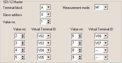 Configuring the LogoSens 2/DuoSens for the OTT CBS with SDI-12 interface Create a LogoSens 2/DuoSens channel with SDI-12 Master or OTT SDI RS485 function block (serial sensors tab).