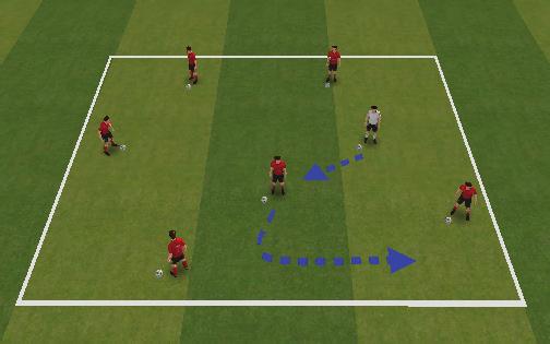Week 4: Running with the ball TECHNICAL - Player who leads run backwards and is the player with the ball who has to tell him where to go. - Player who dribbles goes backwards.