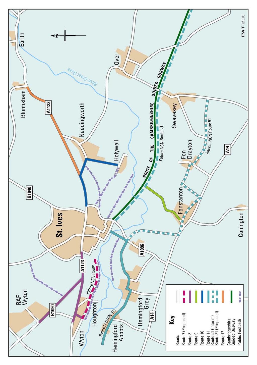 Map 14 Walking and cycling routes in the surrounding area Crown