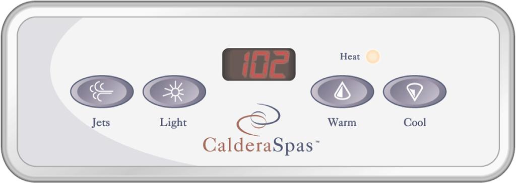 SPA-SIDE CONTROL OPERATION Your spa-side control system consists of an LED display and convenient touch pads that allow you to set the water temperature and adjust the skim/filter cycle settings, as