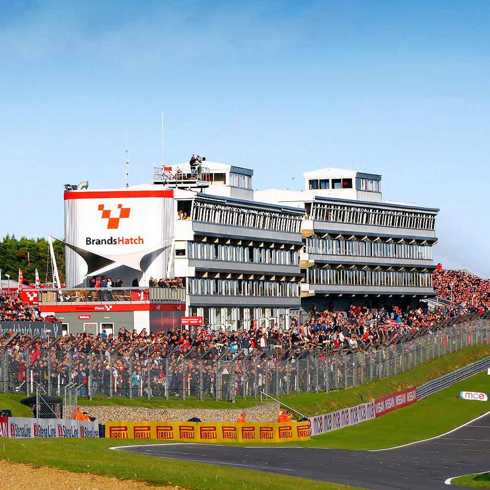 Your elevated position, coupled with the natural ampitheatre of Brands Hatch, offers one of the best views in world