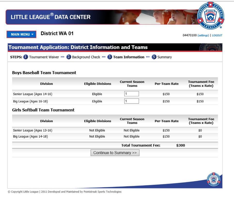Tournament Enrollment Form The Tournament Enrollment form can be accessed through LittleLeague.