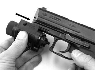 WARNING: The HK Lock-Out device is not a substitute for safe gun handling practices. Never point the muzzle of the pistol in an unsafe direction (at yourself or others).