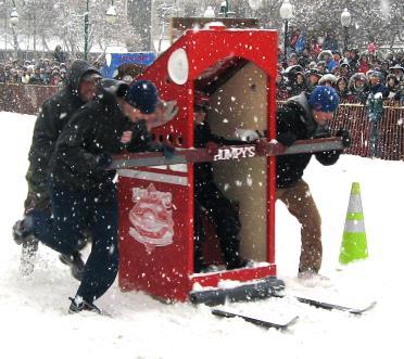 Traditional 5 person race teams The outhouse must be built with a minimum 30 x 30 base, have 4 walls, a door is not required but if you have one it must be locked in the open position during all