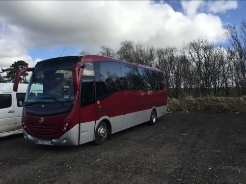 Mercedes Esker: 24 Seater Luxury Coach Suitable for up to 20 golfers Full Leather Interior with Individual Reclining Seats Restroom Small Kitchen with Microwave, Kettles, and Fridge Double Glazed