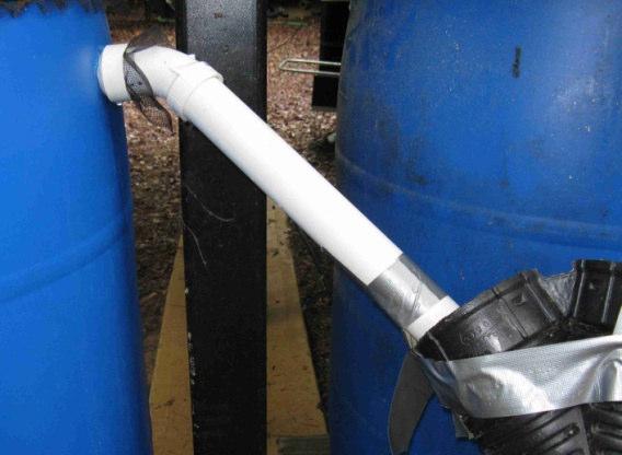 Ideally the downspout should be close to the location you want to water and at the same elevation, or greater, than the location you want to water.