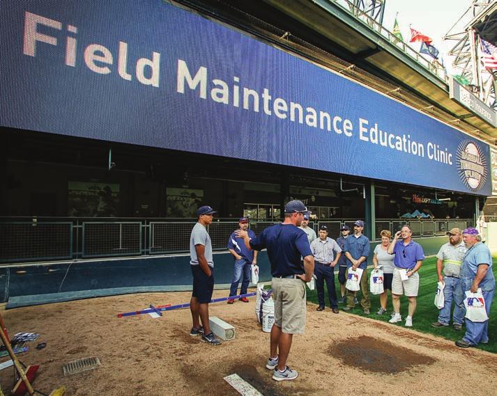BASEBALL TOMORROW FUND FIELD MAINTENANCE CLINIC On August 21, at Safeco Field, the Mariners Grounds Crew and the Baseball Tomorrow Fund teamed up to present a Field Maintenance Clinic for staff,