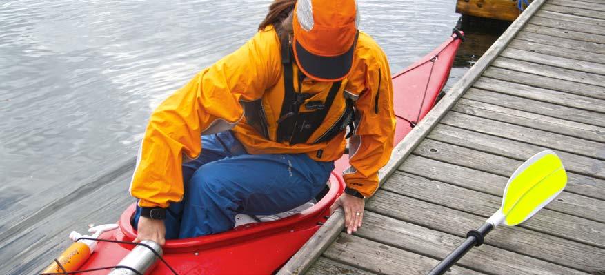 Getting in and out placing one hand in front of you. Getting in and out placing one hand behind you How to pack a canoe Spare clothes and sleeping bag should be packed in waterproof canoe bags.