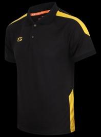 neck. The Serious Core Polo Shirt is finished with a fold down collar, 2 button placket, and split side seam with contrast