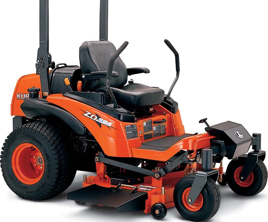 Axle* (Oscillating/Rigid) The ZD300 Series features an adjustable front axle