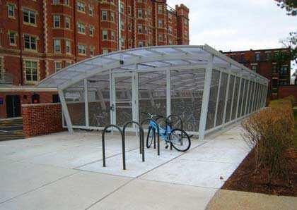 Our bike shelters are engineered for your wind and snow loads.