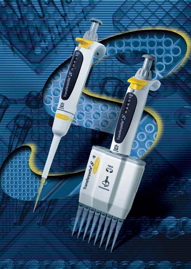 rugged, precise and reliable! By using new, innovative materials, the Transferpette S pipette has become a perfect manual pipette for demanding laboratory applications.