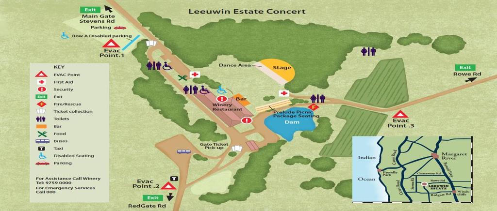 Weather What happens if it rains on the concert day? Leeuwin is an alfresco venue and in accordance with ticket conditions, the engagement shall proceed "rain or shine".
