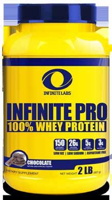 Infinite Pro 100% Whey Protein helps athletes at all levels sustain a lean, strong and well-defined physique.