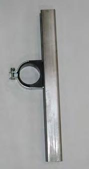 The overlapping metal pieces on the clamp slide into the strut (see photo below).