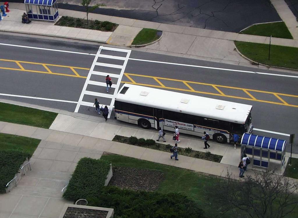 Why? 1. Peds can see traffic 2. Bus driver can move 3.