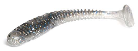 This hybrid lure has a worm-like body with typical thickening in the front part and small hoof-tail from shad. It is equipped with a special pocket for off-set hook installation.