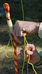 Split Tails Split Tails Split Tails are used to form a bridge from the climber s saddle to the running end of the rope where it is tied off with a suitable friction hitch.