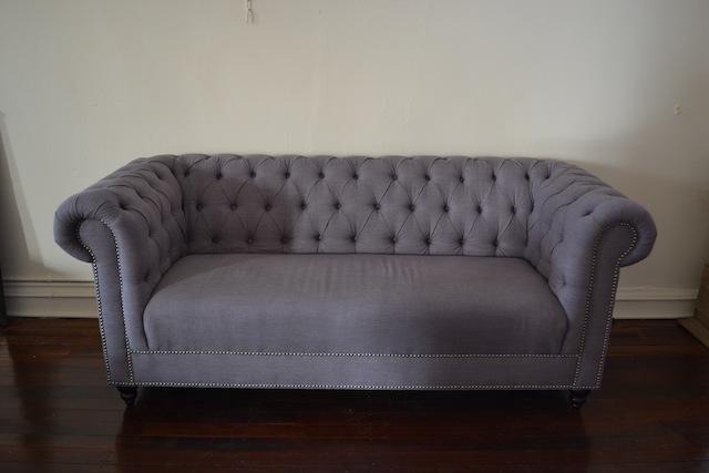slate chesterfield H 860mm W