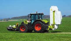 The mowing unit is lowered to the ground evenly over its full width via the parallel lifting