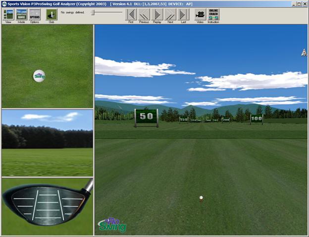 Step 4) Using the Driving Range Page 12 of 94 For your first session with P3ProSwing, you ll start on the DRIVING RANGE. It s the default setting on your P3ProSwing.