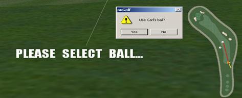 Page 36 of 94 Select the appropriate tee box, if playing the COURSE GAME. You may select from BLACK (Pro), WHITE (Intermediate), BLUE (Beginner) or GOLD (Women s Tees).