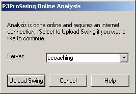 Page 74 of 94 Select the Upload Swing button to begin the upload process.
