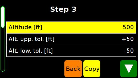 FIG 21 THE PROFILE STEP SELECTION SCREEN The Operator can select a step and press the yellow button Edit to open the Profile Step Editing Menu (FIG 22).