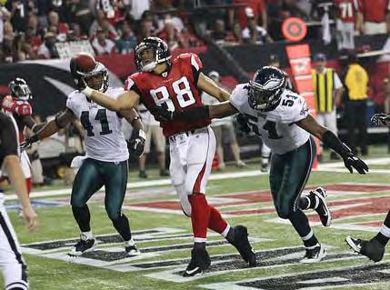 TE TONY GONZALEZ MOVING UP THE CHARTS Gonzalez s has recorded 30 catches for 318 yards this season giving him 12,781 career receiving yards.